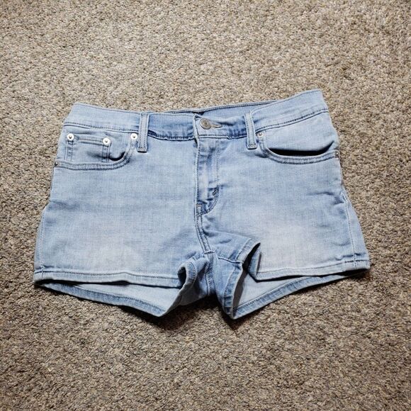 Levis Shorts Womens 28 Blue Light Wash Denim - Picture 1 of 13